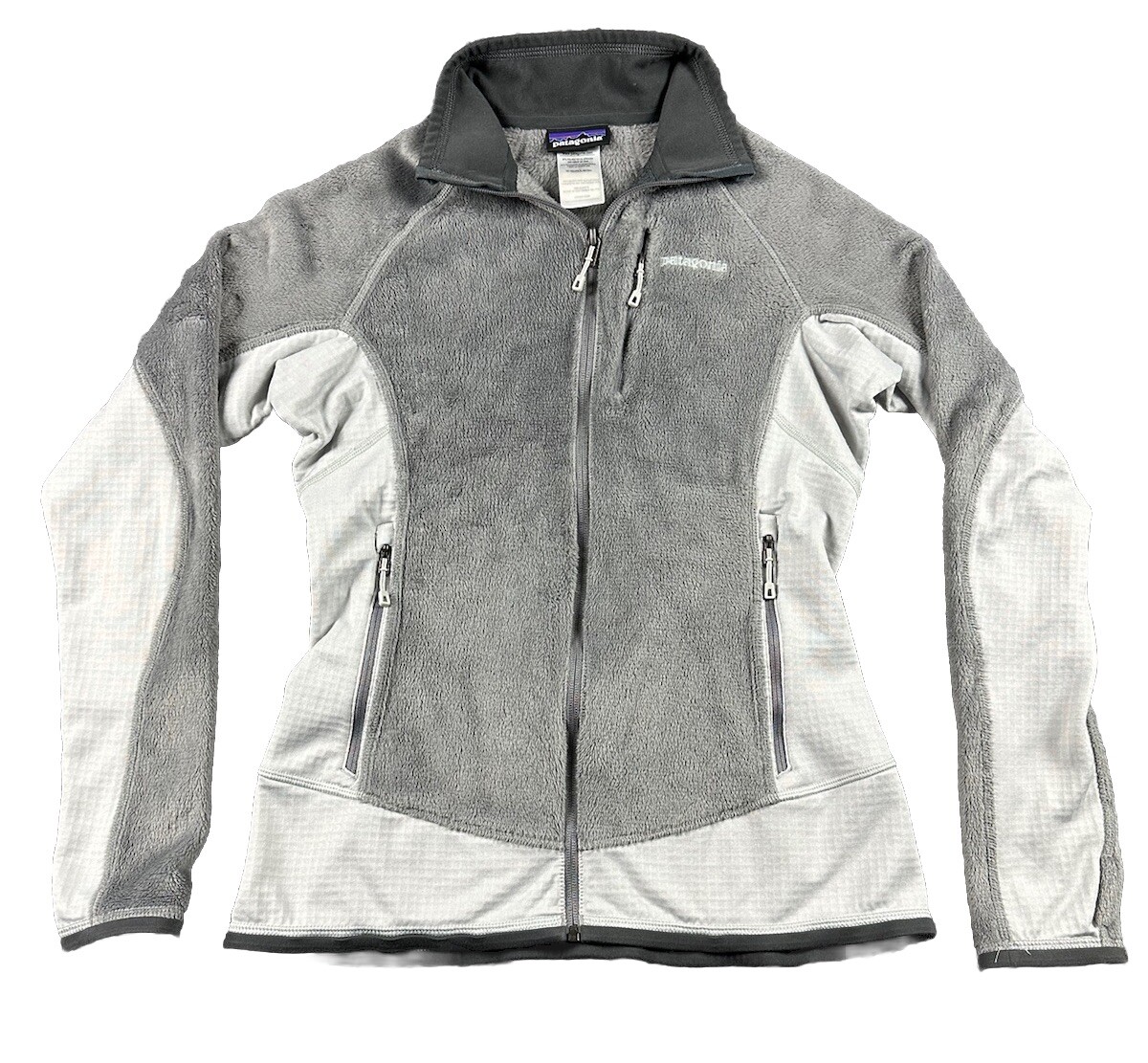 Patagonia Polartec Thermal Pro Jacket Women's M Gray Zip Waffle