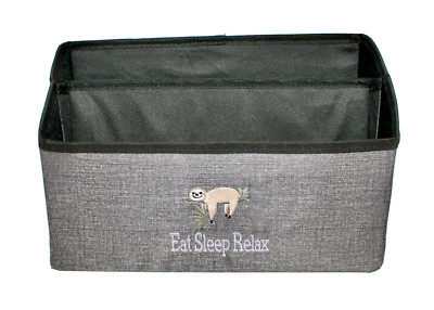 THIRTY ONE Charging Cell Phone Device Storage Organizer Box Sloth Gray Sleep Eat