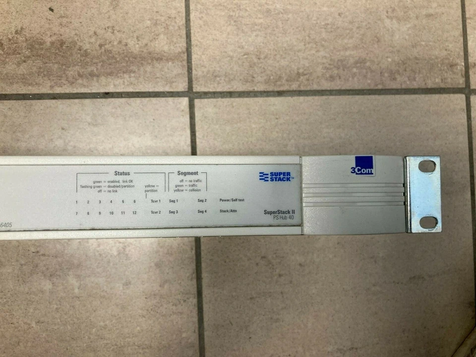 Vintage 3Com SuperStack II PS HUB 40 / 12-Port RJ-45 - Imagen 2 de 4
