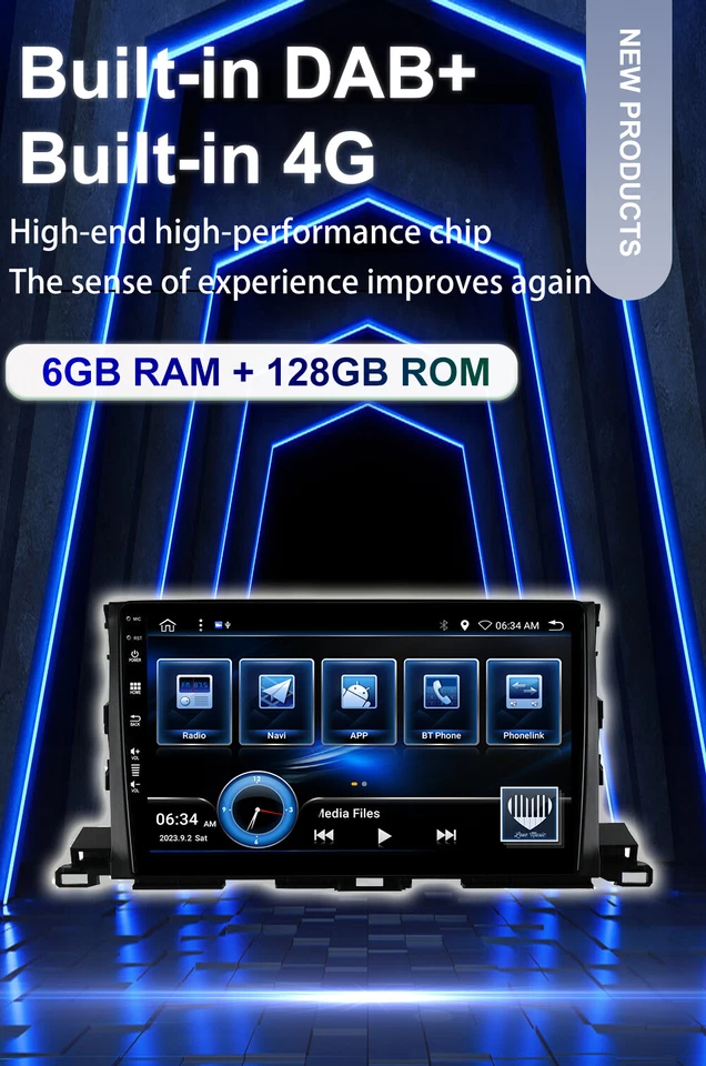DAB+ Head Unit Android15 FOR Toyota Kluger 2014-2019 Car Stereo GPS QLED 4G WIFI - image 3 of 4