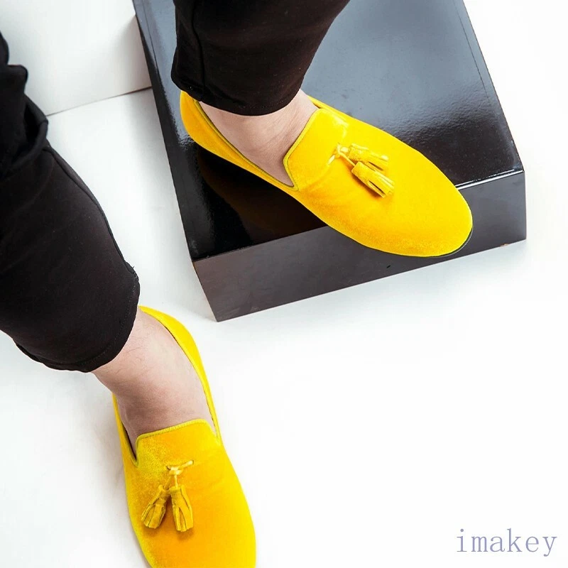 Mocassim masculino com canecas vestido formal casamento veludo sapatos casuais novo 2022 - Imagem 2 de 4