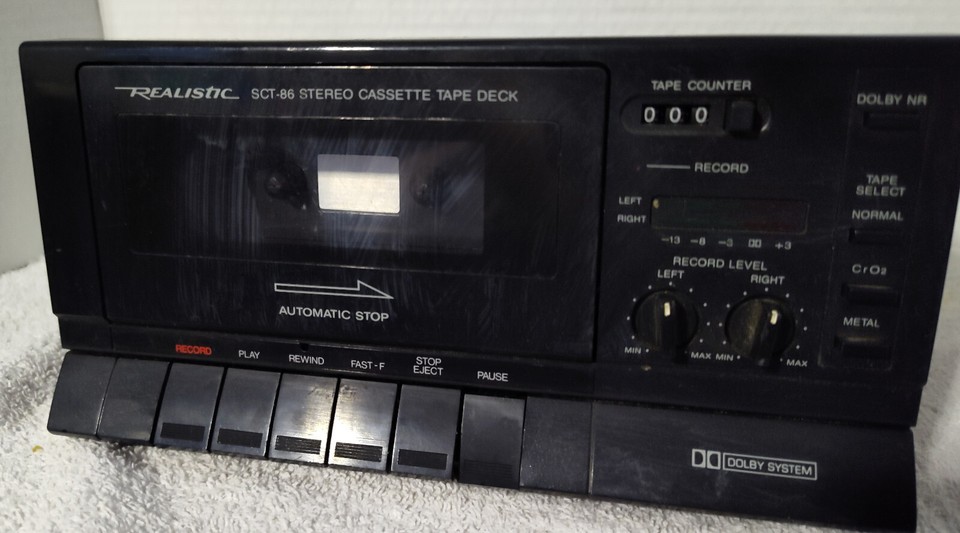 Vintage Tape Cassette Deck Realistic, SCT86 Tested eBay