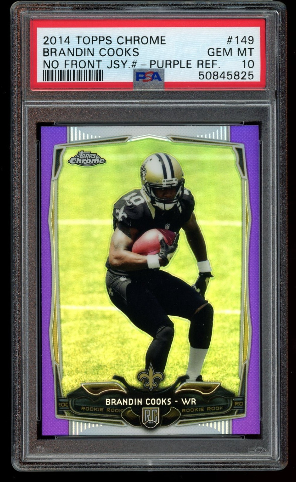 2014 Topps Chrome Brandin Cooks Purple Refractor PSA 10 Rookie #149 Saints
