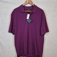 Brooks Brothers Performance Polo Shirt Mens Large Purple Short Sleeve Casual NWT