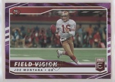 2021 Panini Donruss Elite Field Vision Purple 71/75 Joe Montana #FV6 HOF 9o3