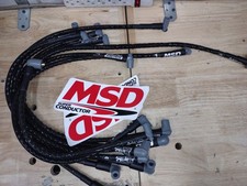 Msd 31351 Sleeved 1000 Degrees Race Spark Plug Wires Sbc Over Valve Cover 8.5mm