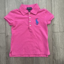 Polo Ralph Lauren Youth Sz 6 Polo Shirt Pink Short Sleeve
