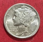 1937 US Mercury SILVER Dime "Philadelphia" Mint! Choice AU! Old US Coin!