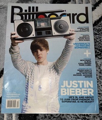 Justin Bieber Billboard Magazine March 27 2010 Rare Early Career Cover Feature