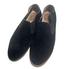 Mocasines sin cordones de gamuza negros Hush Puppies para mujer HWR6028-001 ancho talla 9,5