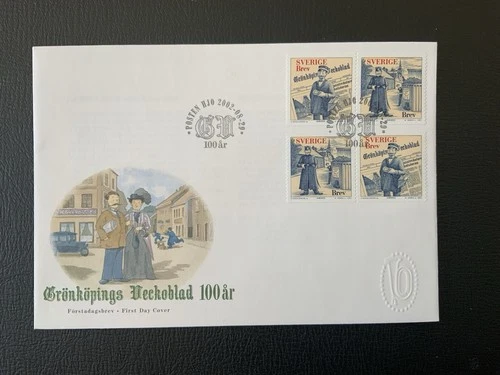 Sweden 2002 #2443 Gronkopings Satirical Newspaper - FDC