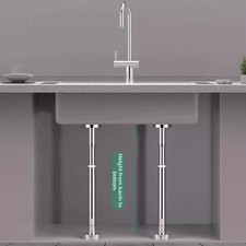 2 PCS Adjustable Undermount Sink Support Brackets 30 cm - 50 cm Stainless Steel