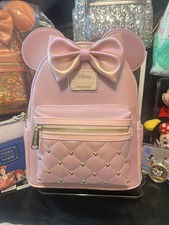 Loungefly Disney Minnie Mouse Pink Pearl Mini Backpack - New