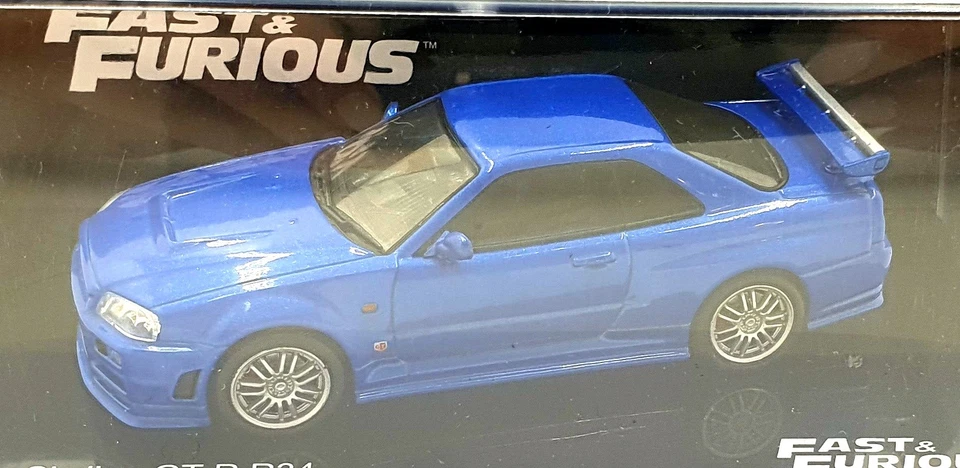 DeAgostini escala 1/43 F220CMC014 - Rápido y Furioso Nissan Skyline GT-R R34 azul Foto 3 de 4