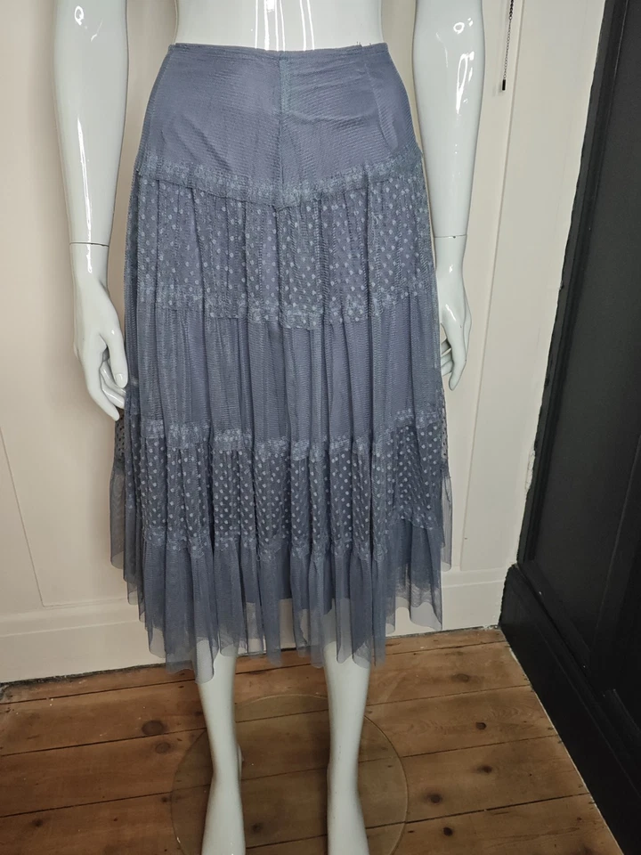 George Lavender Blue Net Skirt Boho Hippy Gypsy Stevie Nicks Size 16 party - Image 2 of 3