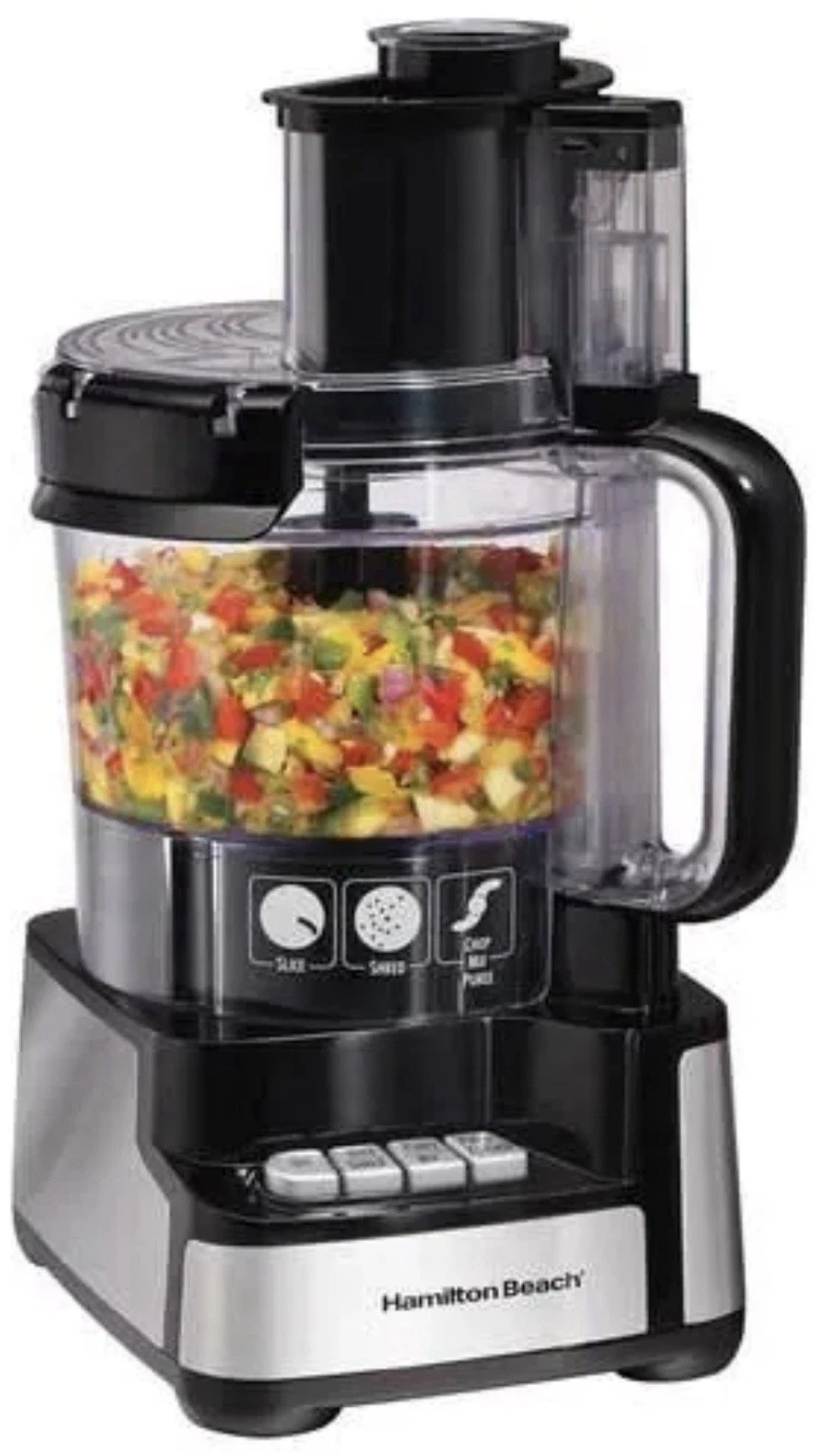 Hamilton Beach 12 Cup Stack and Snap Food Processor Black 12 Cup Bowl 70725AG