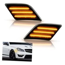LED Side Marker Lights Compatible with 2008-2011 2008-2013 W204 Amber