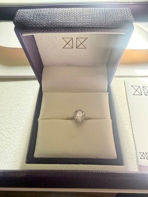Pre-Owned Best Brilliance Moissanite & Diam. Engagement Ring Size 7.5