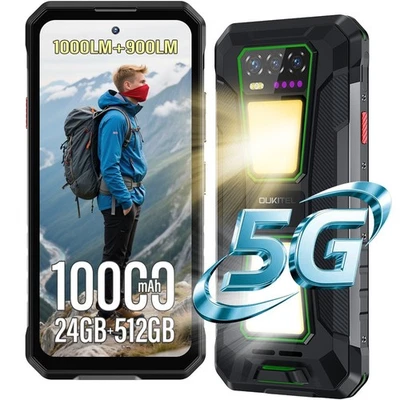 OUKITEL WP58 Pro 5G Outdoor Smartphone 24GB+512GB 10000mAh Android 15 Handy NFC