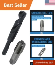 Professional 1/2" NPT Pipe Tap & 23/32" High Speed Steel Drill Bit Set - Compact