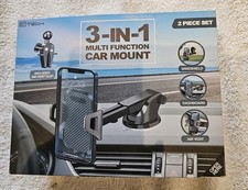 3-in-1 Car Phone Mount Holder Dashboard Windshield Air Vent Adjustable