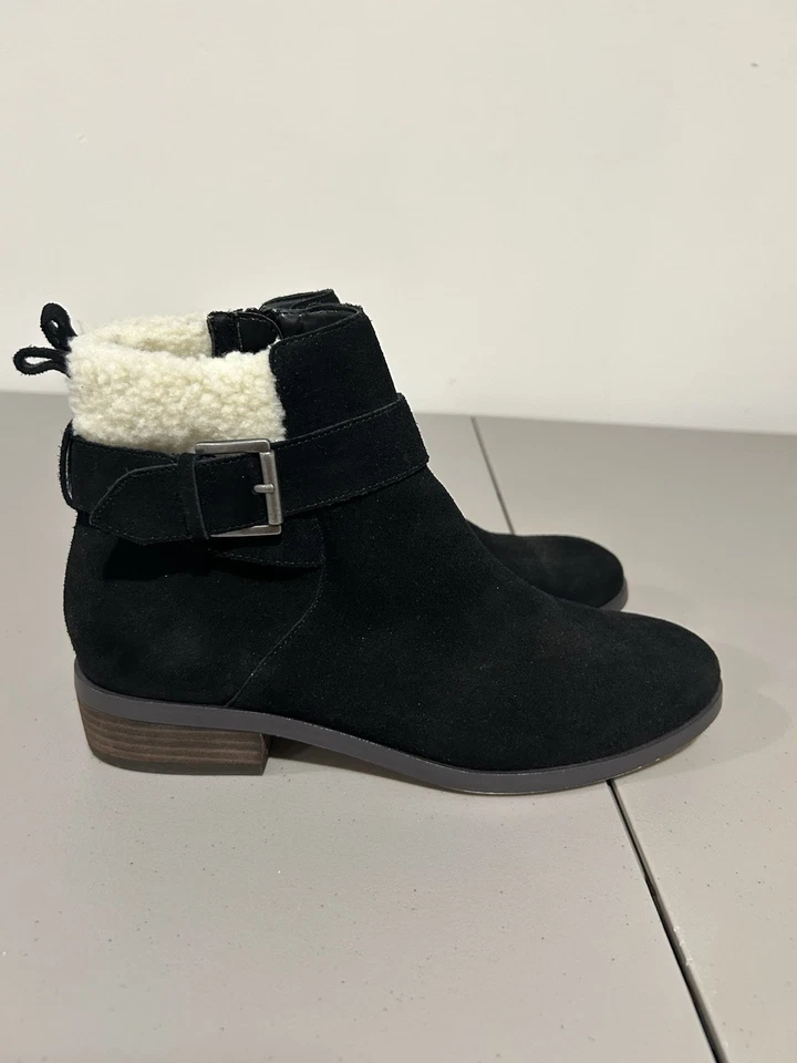 Botines Sole Society de gamuza negros con detalle de hebilla y piel sintética talla 7 para mujer’s Foto 4 de 4