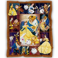 Beauty and the Beast Blanket, Beauty  the Beast Fleece, Sherpa Blanket