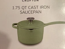 CROFTON 1.75 QUART CAST IRON SAUCEPAN - NEW