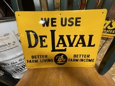 Insegna vintage in metallo latta separatore panna fattoria De Laval 1969.  Raro 16”12”