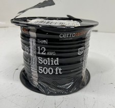Cerrowire 500 ft. 12 Gauge White Solid Copper THHN Wire Cracked spool 