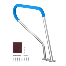 VEVOR Pool Handrail, 39 x 32 inch Pool Railing, Stainless Steel with Base Plate