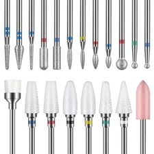 20 Pcs 3/32 Inch Nail Drill Bits Set Manicure Pedicure Kit for Acrylic Gel Nails