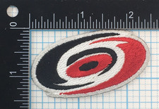 CAROLINA HURRICANES NHL HOCKEY VINTAGE 2.5" GRAY THREAD BORDER TEAM LOGO PATCH