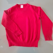 GAP KIDS Boy's Fine Knit Sweater  V-Neck  RED  100 Cotton  Size S