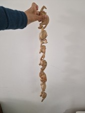 10 Hanging Monkeys Wooden Hand Carved, Folk Art 