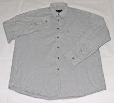 Yves Saint Laurent YSL Men's Long Sleeve Button Front Houndstooth Shirt Size XL