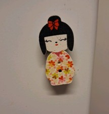 Japanische Geisha Puppe Magnetnadel Minder zum Nähen Kreuzstich 3cm hoch