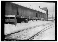 3. Oblique view of freight platform. (photocopy) - Erie Railway, Mount Jewett