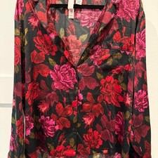 Victoria"s Secrete Red Floral Pajama Set Size XL