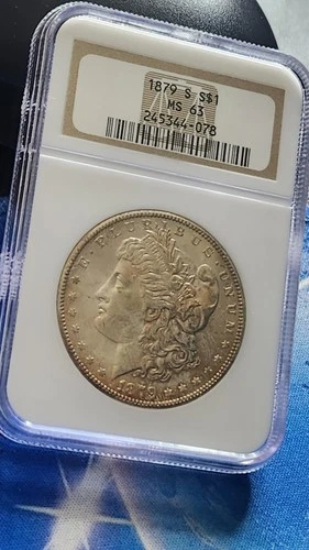 1879 S Morgan Silver Dollar NGC MS63 Gold toned Luster Bomb See the Video !!!