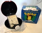 Vintage 1999 Pokemon Togepi 23 Karat Gold-Plated Trading Card Pokeball Toy Blue
