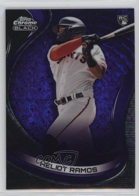 2022 Chrome Black Purple Mini-Diamond Refractor /150 Heliot Ramos Rookie RC 14je