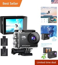 Lightweight Waterproof Action Camera - Full HD, Dual Batteries Included