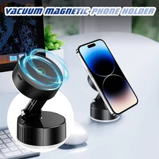 360° Vacuum Magnetic Phone Holder Suction Cup Car Mount with Foldable Stand