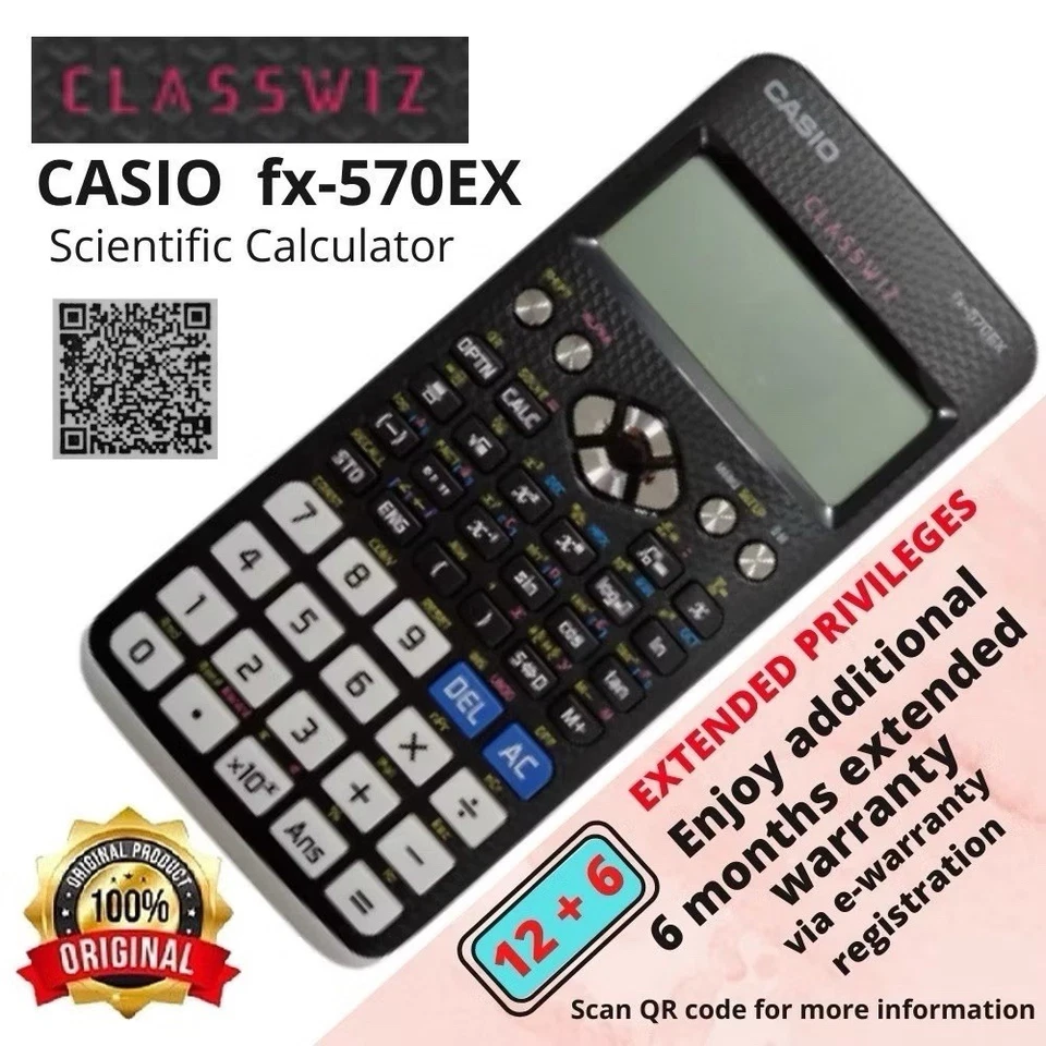 Casio Scientific Calculator Classwiz FX-570EX Black Color 552 Functions GCSE - Image 3 of 4
