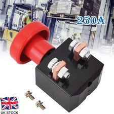 250A Battery Isolator Kill Master Switch Push/Pull Button Emergency Stop 12-220V