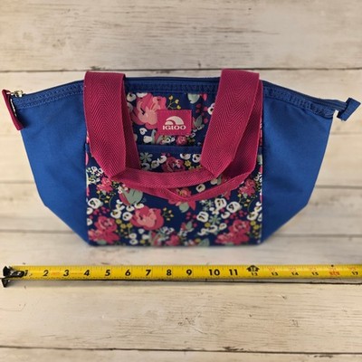 Igloo Floral Insulated Lunch Tote Bag Blue Pink 00161823 Small Cooler Bag