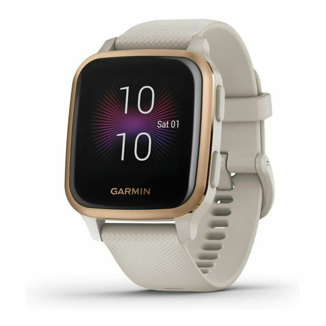 Garmin Venu Sq - Music Edition GPS Watch - Light Sand/Rose Gold 