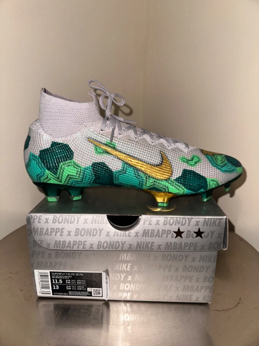 Nike Mercurial Superfly 7 Elite SE FG Grey Electro Green Gold for