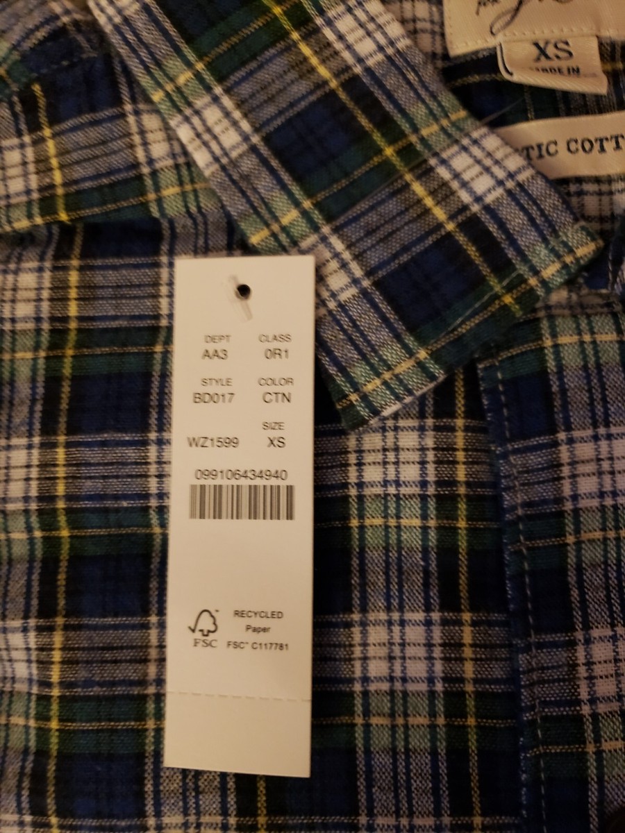 J Crew Rustic Cotton Camp Collar Shirt Size XS New with Tags | eBay